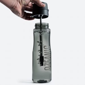 OZEANIC - Botella Potabilizadora de Agua 750ml | Negra | Elimina virus y bacterias