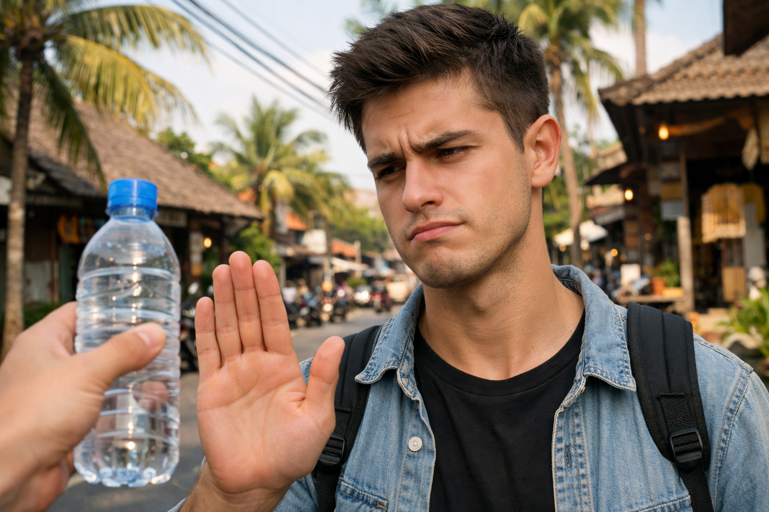 Botella de viaje en Bali